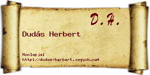 Dudás Herbert névjegykártya